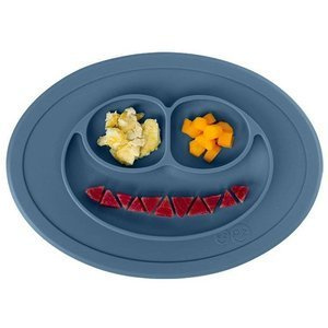Silikonowy talerzyk z podkładką 2w1 Mini Mat Indigo EUMMI001-EZPZ, naczynia dla dzieci