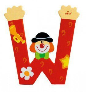 Głoska Clown "W", 81759-Sevi, nauka literek dla dzieci, alfabet