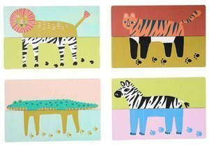 Gra memo i układanka Łapy i Pazury 160240-Manhattan Toy, zabawki rozwojowe