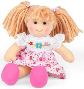Szmaciana laleczka dla dzieci Gosia 25 cm Bigjigs BJD068