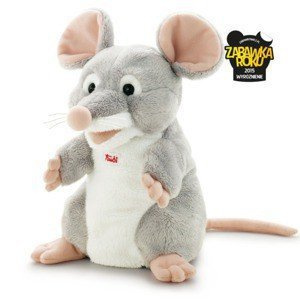 Pluszowa pacynka na rękę, przytulanka, Szara myszka To, 29913-Trudi, zabawa w teatrzyk