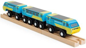 Drewniany pociąg do kolejki dla dzieci Intercity Bigjigs Rail BJT502