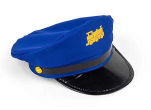 Czapka konduktora pociągu dla dzieci niebieska z regulacją Bigjigs 37058