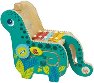 Drewniana zabawka muzyczna dla dzieci dinozaur Diego Manhattan Toy 162650