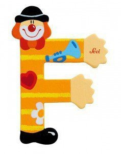 Głoska Clown "F", 81742-Sevi, nauka literek dla dzieci, alfabet