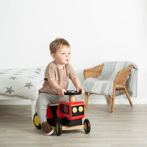 Drewniany jeździk dla dzieci Traktor Bigjigs 36015 pojazdy