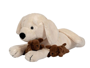 Maskotka piesek Mama ze szczeniakami 3 pluszaki dla dzieci w zestawie Astrup 84627