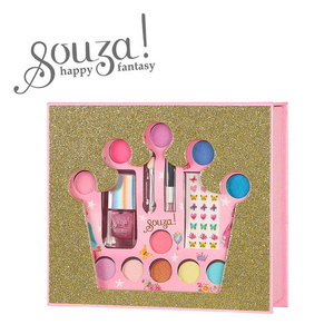 Szkatułka z kosmetykami do makijażu dla dzieci zestaw 15 el. Korona Souza! 107137