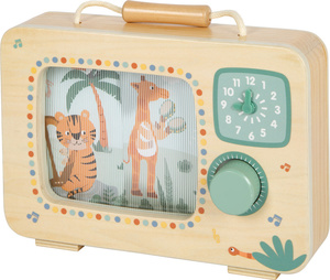 Drewniana zabawka muzyczna Telewizor pozytywka Safari Small Foot 12735