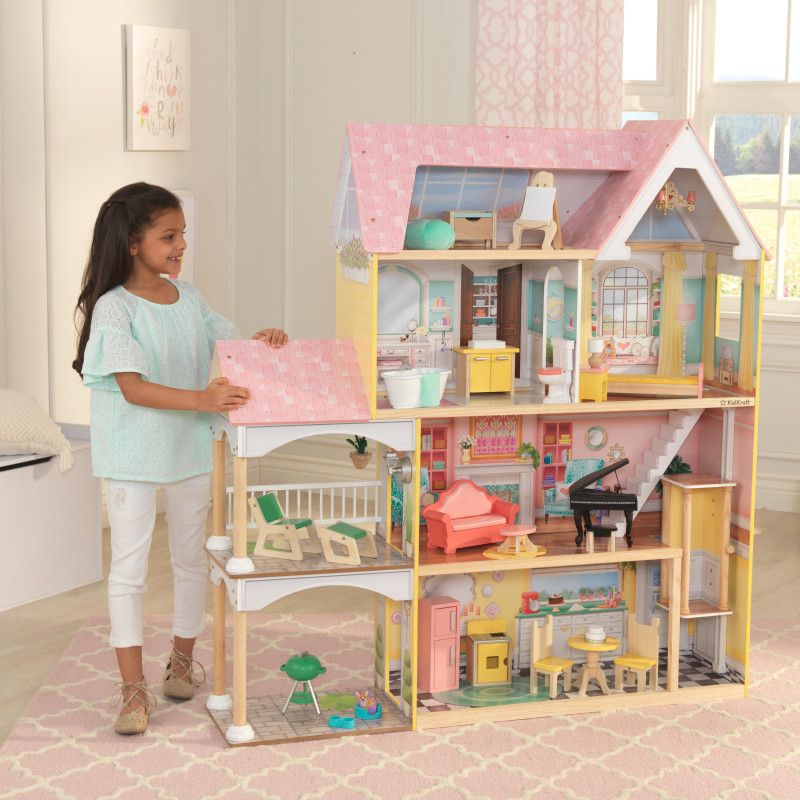 Drewniany domek dla lalek z akcesoriami Lola Mansion KidKraft