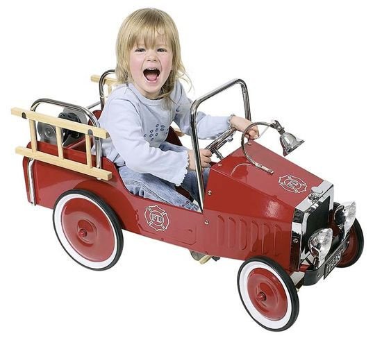 Czerwony, pojazd dla dzieci, wóz strażacki
