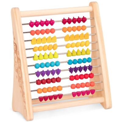 Drewniane liczydło sensoryczne z owocami Two-ty Fruity B.Toys BX1778Z