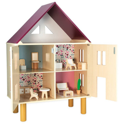 Drewniany domek dla lalek Twist z 11 akcesoriami Janod J06617