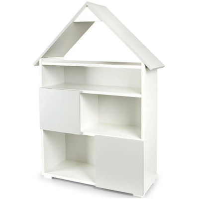 Drewniany regał w kształcie domku Mała Chatka, meble do pokoju dziecięcego