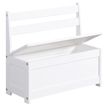 Ławo-skrzynia w bieli Maluch 100-621-010-Pinio, meble do pokoju dziecięcego