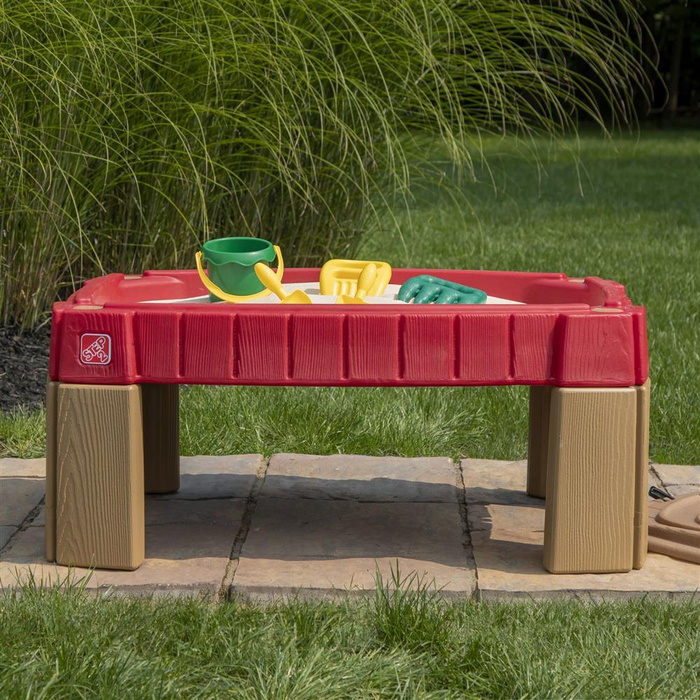 Duża Piaskownica STEP2 759499 Stół z pokrywą i torem samochodowym 2w1 dla dzieci do kreatywnej zabawy