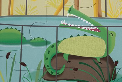 Puzzle sensoryczne 20 elementów Wycieczka do zoo Janod J02774