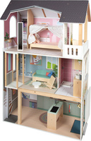 Domek dla lalek z wyposażeniem 3 piętrowa Dream Villa XL winda i balkon Small Foot 12730