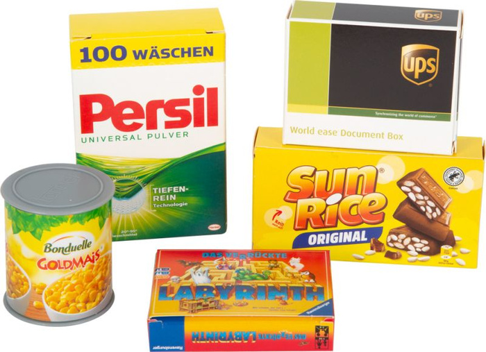 Koszyk sklepowy z artykułami znanych marek 9559-Small Foot, zabawa w sklep