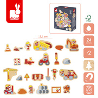 Magnesy drewniane Plac budowy 24 szt. Janod J09647