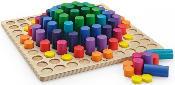 Gra edukacyjna Teoria mnogości kolorowe Cylindry dla dzieci 5+ do nauki matematyki