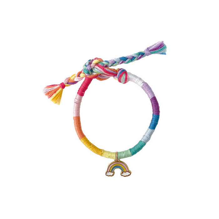 Zestaw kreatywny do tworzenia biżuterii Tęczowe bransoletki 30 szt. J09134 Janod