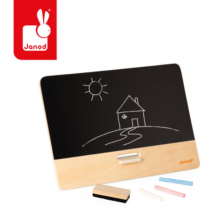 Tablica drewniana stołowa nablatowa z podpórką i akcesoriami Janod J09636