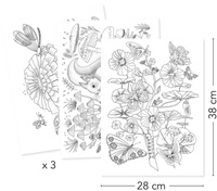 Obrazy do kolorowania w teczce Las Djeco DJ08696 komplet 3 dużych obrazów