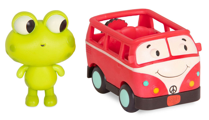 Zestaw 3 miękkich autek sensorycznych z efektem dźwiękowym i świetlnym Light Up Cars BX2314 B.toys