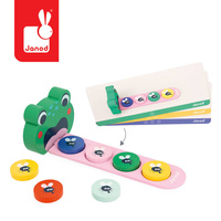 Drewniana układanka rozwija logiczne myślenie Algorytmy Żaba Janod J05088