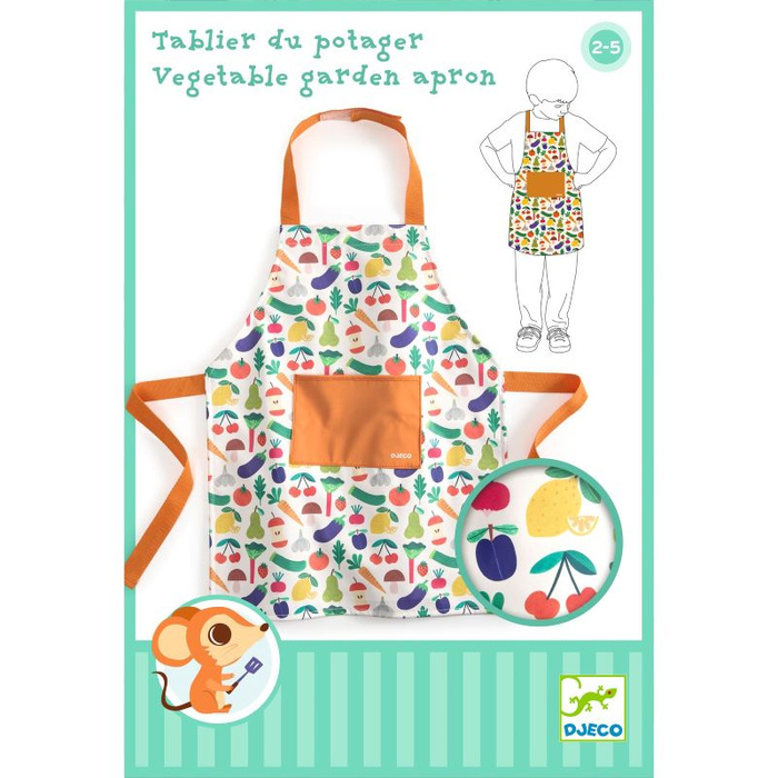 Fartuszek do gotowania dla dzieci WARZYWA pomarańczowy DJECO DJ0552