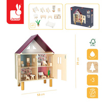 Drewniany domek dla lalek Twist z 11 akcesoriami Janod J06617