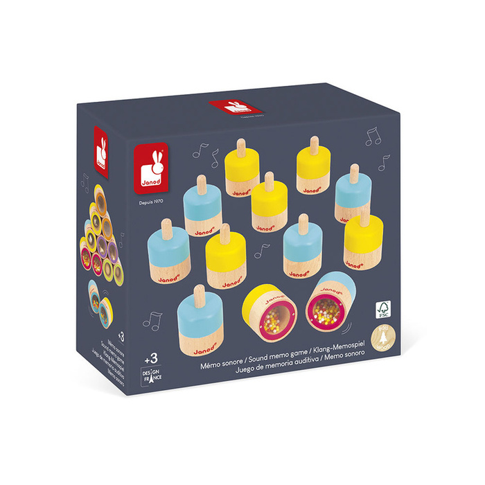Gra memory dźwiękowe sensoryczne Janod J05309 Memory dla dzieci