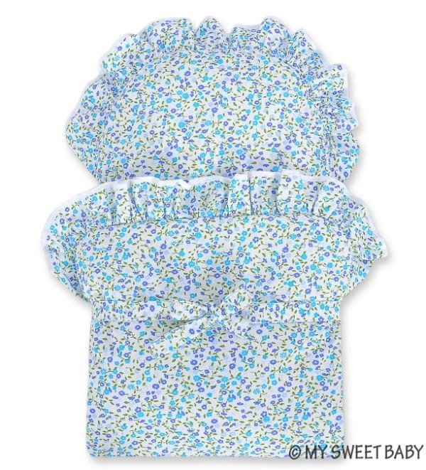 Wiklinowy wózek Brąz i kwiaty 1699532-My Sweet Baby, zabawki dla dziewczynek