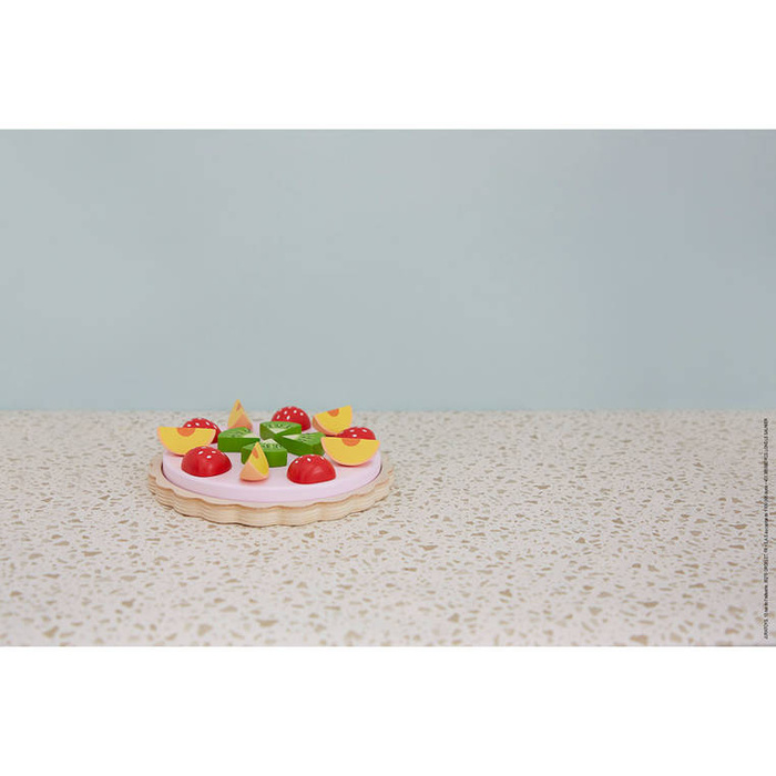 Drewniany zestaw do pieczenia Moja Pierwsza Owocowa Tarta Twist Janod J06628