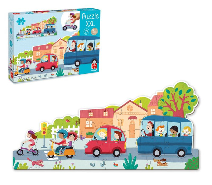 Puzzle dla dzieci XXL Pojazdy Goula 453428