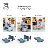 Ewolucyjny jeździk pchacz 3w1 My First Scootandride Steel 96595