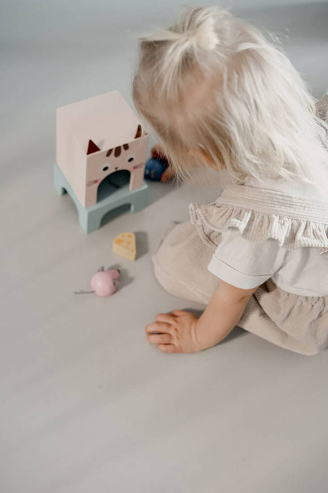 Drewniana układanka Orientacja w przestrzeni Kot i mysz J05078 Janod