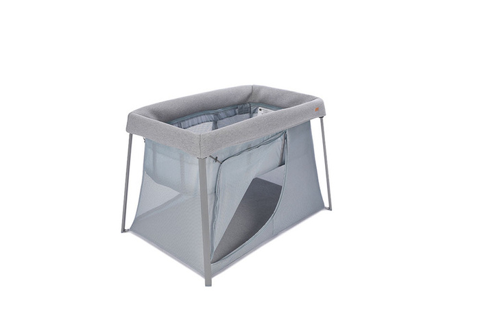 Łóżeczko turystyczne dwupoziomowe z funkcją kojca 3w1 Eazy sleep Heather grey Pebble Beaba 946004