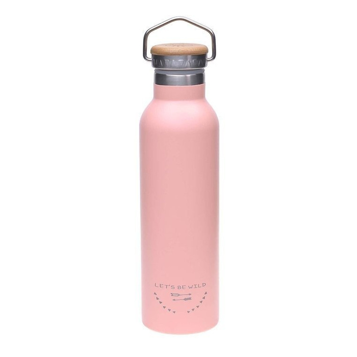 Duży stalowy termos Adventure rose 700 ml 1210033707-Lassig, termosy dla dzieci 