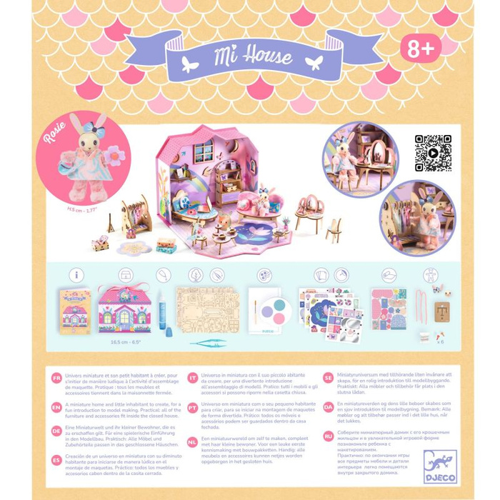 Mini domek dla lalek drewniany Zrób to sam Mi House Rosie Djeco DJ08033
