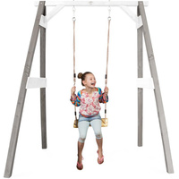 Drewniana szara Huśtawka z siedziskiem AXI A030.136.01 dla dzieci do ogrodowego placu zabaw