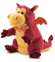 Pluszowa pacynka na rękę, przytulanka, Smok ziejący ogniem, 29968-Trudi, zabawa w teatrzyk
