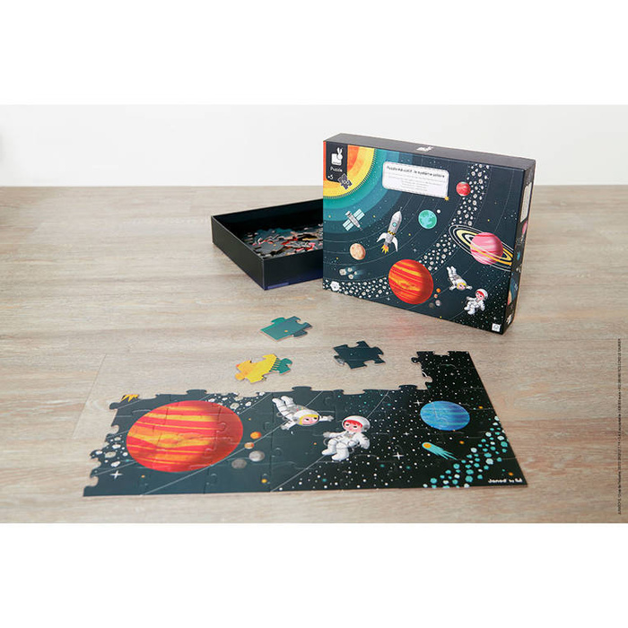 Puzzle edukacyjne Układ słoneczny 100 elementów 5+, Janod J02678