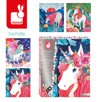 Zestaw kreatywny z farbami perłowymi 3D Jednorożce Janod J07951