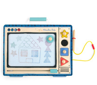 Magnetyczny ekran do rysowania znikopisem retro telewizor Puce & Pilou Moulin Roty 684085