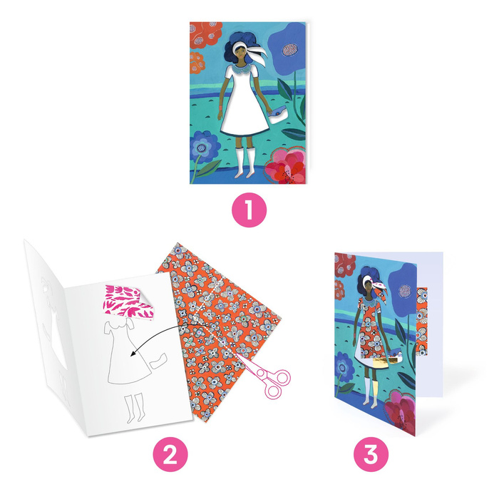 Zestaw artystyczny dla dzieci MODOWE TRENDY Djeco DJ09307 zabawki kreatywne