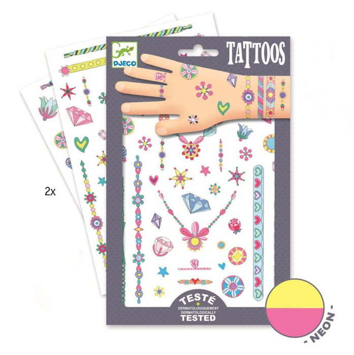 Tatuaże neonowe dla dzieci Klejnoty Jenni Djeco DJ09587
