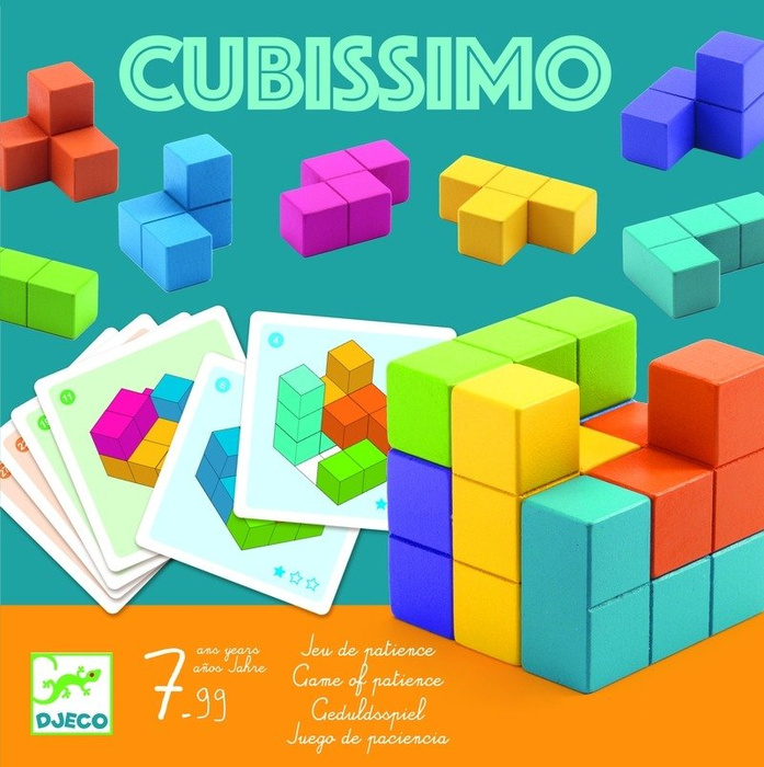 Układanki dla dzieci Komplet 3D Cubissimo DJ08477-Djeco, gry drewniane