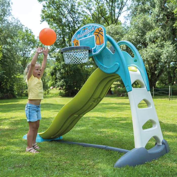 Kosz do koszykówki Smoby 820700 sportowa obręcz do rzutów na zjeżdżalnię lub ścianę